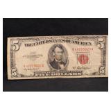 1953-A $5 Red Seal Bank Note