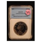 1964 Certified Canada Silver Dollar