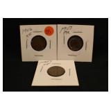 Lot of 3 Indian Head Pennies