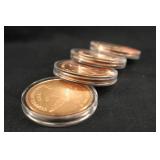 Lot of 4 1oz .999 Copper Rounds