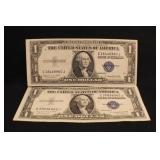 Lot of 2 1935-G Silver Certificate Notes *Better