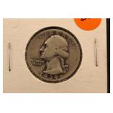 1939-D Washington Silver Quarter