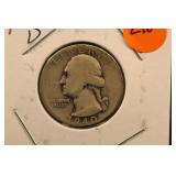 1940-D Washington Silver Quarter