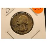 1937-D Washington Silver Quarter