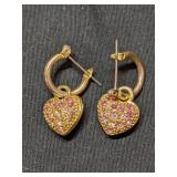 Earrings with Pink Stones