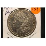 1891-CC Morgan Silver Dollar