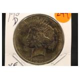 1927-D Peace Silver Dollar