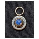 .925 Silver Pendant with Blue Stone