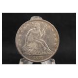 1871-S Seated Liberty Silver Half Dollar