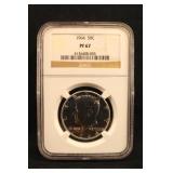1964 PF67 Kennedy Silver Half Dollar NGC