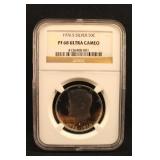 1976-S PF68 Ultra Cameo Silver Kennedy Half Dollar