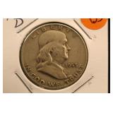 1953-D Franklin Silver Half Dollar
