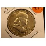 1958-D Franklin Silver Half Dollar