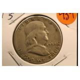 1954-S Franklin Silver Half Dollar