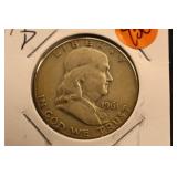1961 Franklin Silver Half Dollar
