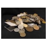 1lb 14oz Lot of Mixed Foreign Coins