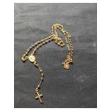 .925 Silver/Goldtone Small Rosary
