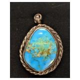 Unmarked Turquoise Pendant