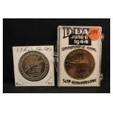 Lot of 2 Vintage Tokens and WW2 Medal