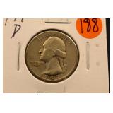 1949-D Washington Silver Quarter
