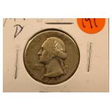 1947-D Washington Silver Quarter