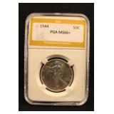 1944 Certified Walking Liberty Silver Half Dollar