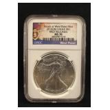 2014-W MS70 West Point 1oz .999 Silver Eagle