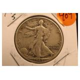 1942-S Walking Liberty Silver Half Dollar