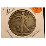 1941-D Walking Liberty Silver Half Dollar