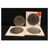Lot of 4 Eisenhower Dollars