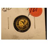 1987 1/20thoz .999 Gold Panda Proof