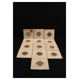 Lot of 13 Silver Canada Dimes
