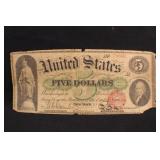 1863 U.S. $5 Civil War Note