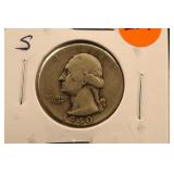 1940-S Washington Silver Quarter
