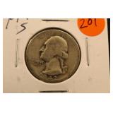 1942-S Washington Silver Quarter