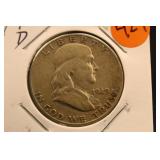 1949-D Franklin Silver Half Dollar