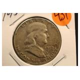 1952 Franklin Silver Half Dollar