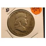 1951-D Franklin Silver Half Dollar
