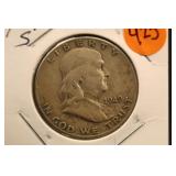 1949-S Franklin Silver Half Dollar