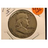 1952-S Franklin Silver Half Dollar