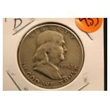 1952-D Franklin Silver Half Dollar