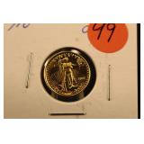 2007 Uncirculated 1/10thoz American Gold Eagle