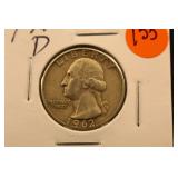 1962-D Washington Silver Quarter