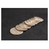 Lot of 10 Mixed Date Mercury Silver Dimes