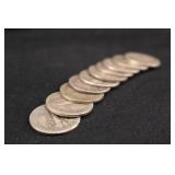 Lot of 10 Mixed Date Mercury Silver Dimes
