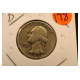 1953-D Washington Silver Quarter