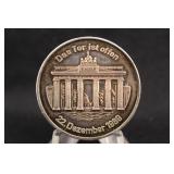 1989 Germany Brandenburg Gate Silver Medal
