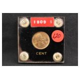 1909-S Uncirculated Lincoln Wheat Cent