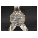 1945-D Uncirculated Washington Silver Quarter