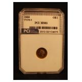 1855 Type 2 Indian Princess Pre-33 Gold $1